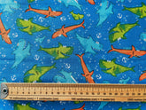 Craft Cotton Company Happy Sharks Cotton Fabric (2693)